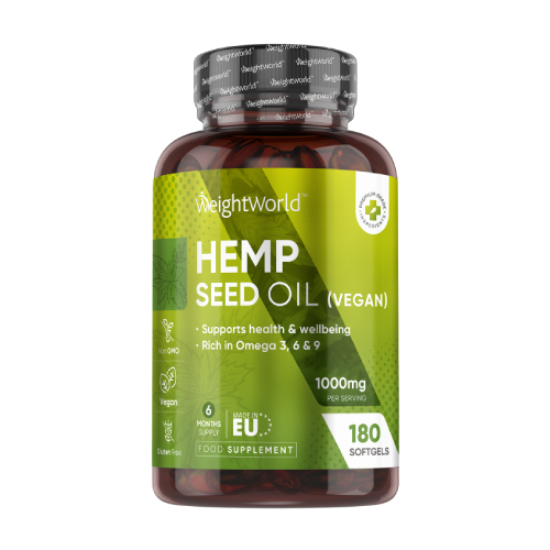 Olio di canapa 1000 mg, 180 capsule morbide